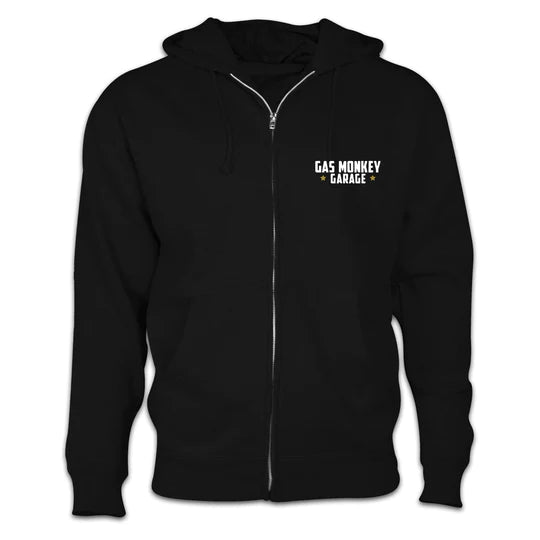 Felpa Con Cappuccio Zippata Ufficiale Gas Monkey Garage Knockout - Uomo, Cotone E Poliestere