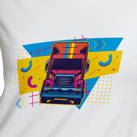80's Design Trucking T-Shirt (White)