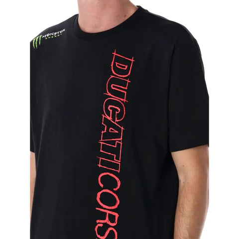Man t-shirt Ducati dual Monster - Vertical logo