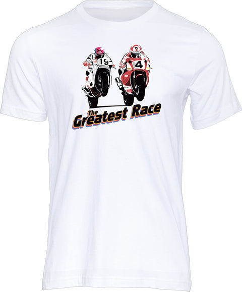 THE GREATEST RACE HISLOP VS FOGARTY T-SHIRT WHITE