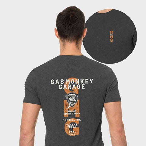 Gas Monkey Distress T-Shirt - Grey