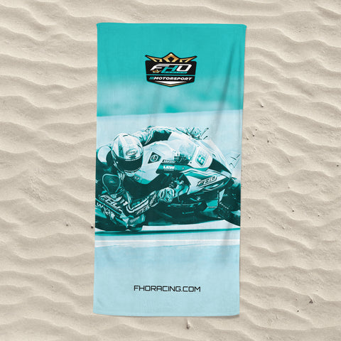 FHO Racing Peter Hickman Blue Beach Towel