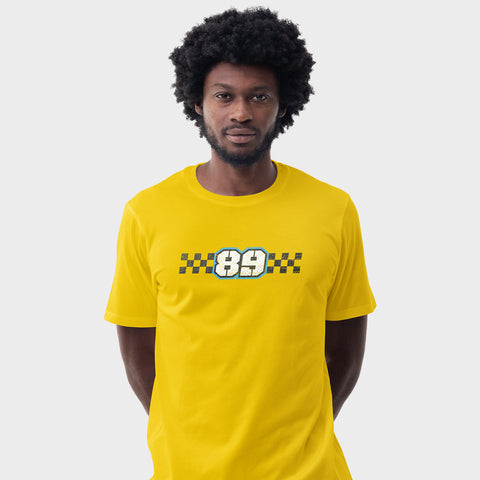 Fraser Rogers Chequered T-Shirt - Yellow