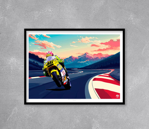 Valentino Rossi 2001 Honda NSR500 MotoGP Print