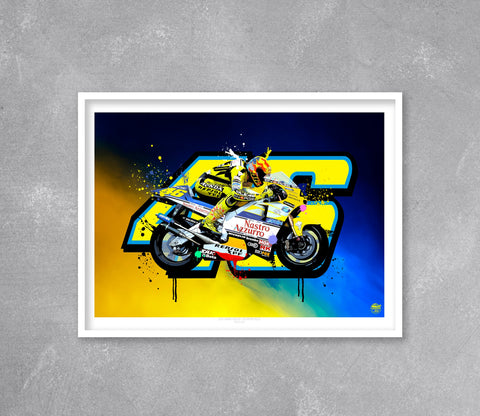 Valentino Rossi 2001 Honda NSR500 MotoGP Print