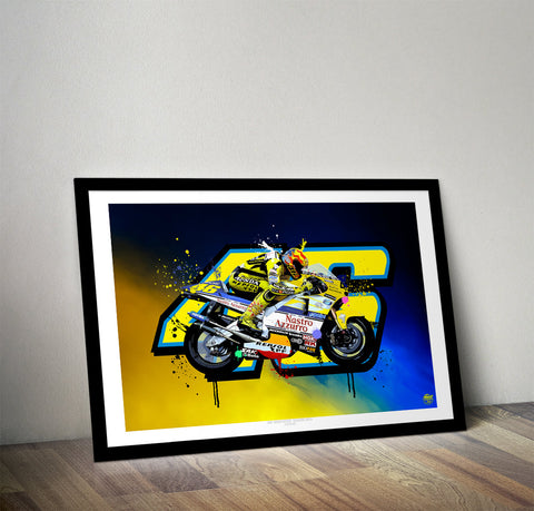 Valentino Rossi 2001 Honda NSR500 MotoGP Print