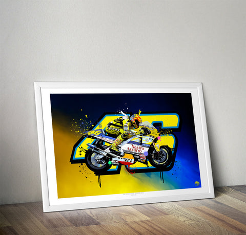 Valentino Rossi 2001 Honda NSR500 MotoGP Print