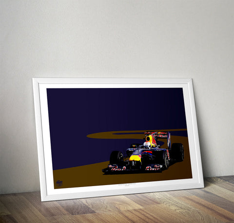 Sebastian Vettel 2010 Red Bull RB6 F1 Print