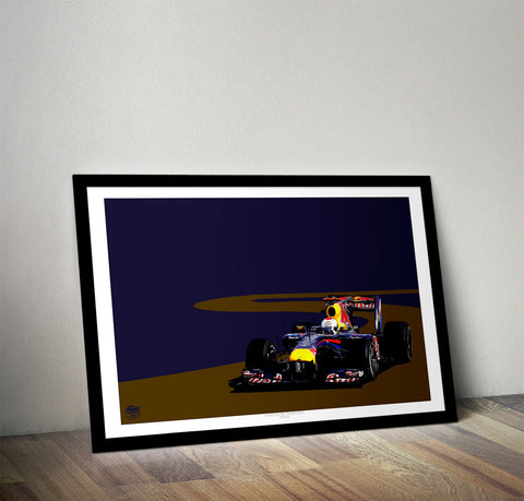 Sebastian Vettel 2010 Red Bull RB6 F1 Print