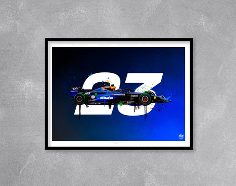 Alex Albon 2024 Williams FW46 F1 Print