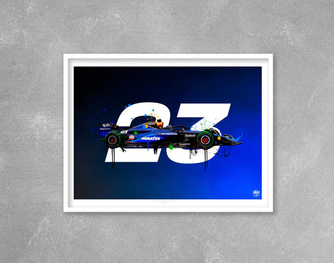 Alex Albon 2024 Williams FW46 F1 Print