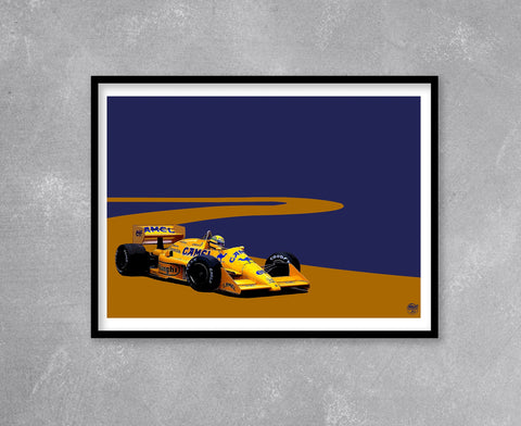 Ayrton Senna 1987 Lotus 99T F1 Print