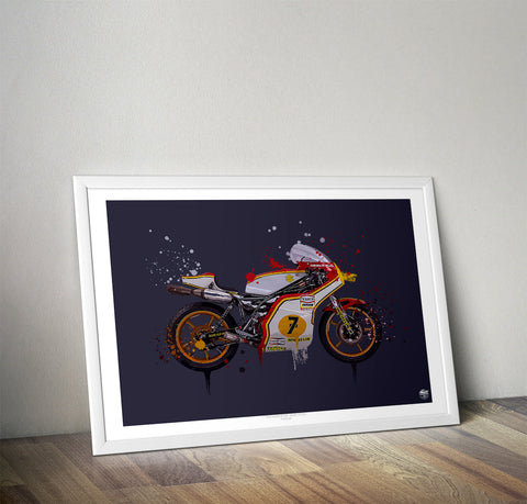Barry Sheene 1976 Suzuki RG500 Print