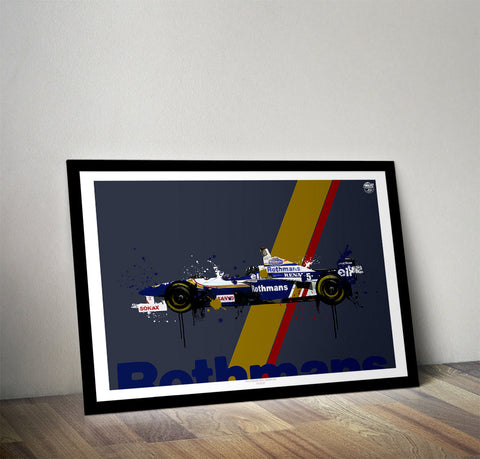 Damon Hill 1996 Williams FW18 F1 Print