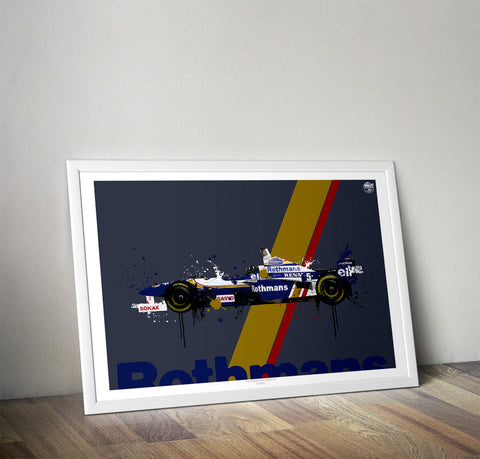 Damon Hill 1996 Williams FW18 F1 Print