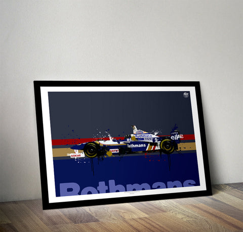 Damon Hill 1996 Williams FW18 F1 Print