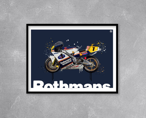 Eddie Lawson 1989 Honda NSR500 MotoGP Print