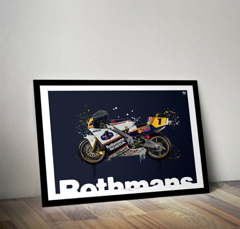 Eddie Lawson 1989 Honda NSR500 MotoGP Print
