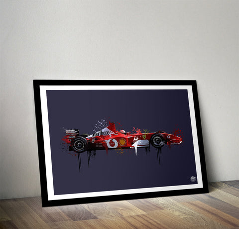 Michael Schumacher Ferrari F2002 F1 Print
