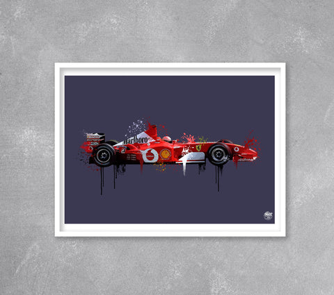 Michael Schumacher Ferrari F2002 F1 Print