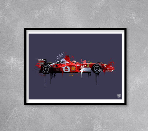 Michael Schumacher Ferrari F2002 F1 Print