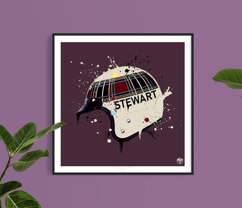 Jackie Stewart F1 Helmet print