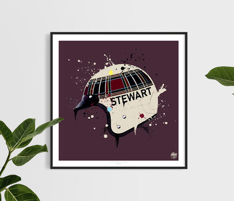 Jackie Stewart F1 Helmet print