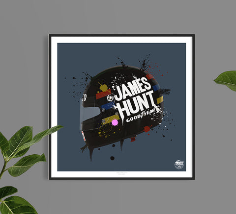 James Hunt 1976 Helmet F1 print