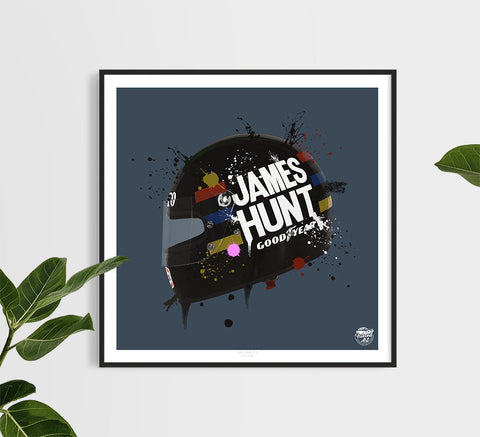 James Hunt 1976 Helmet F1 print