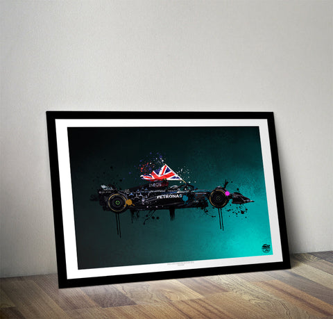 Lewis Hamilton 2024 Mercedes W15 F1 Print