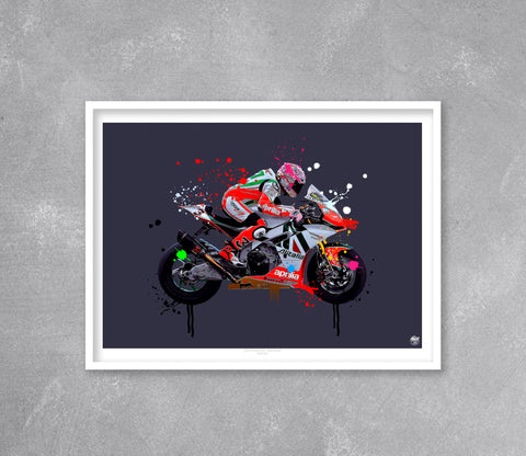 Max Biaggi 2010 Aprilia RSV4 Superbike Print