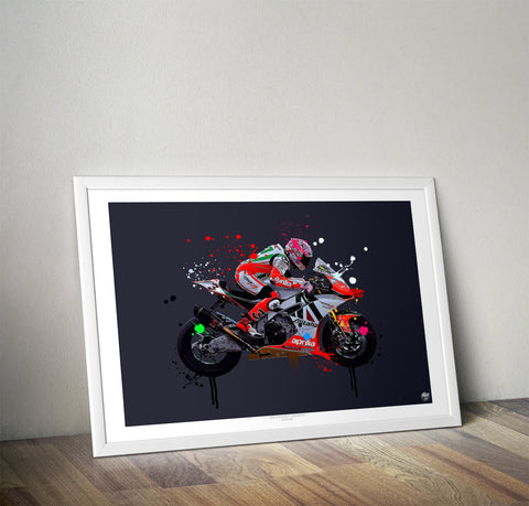 Max Biaggi 2010 Aprilia RSV4 Superbike Print