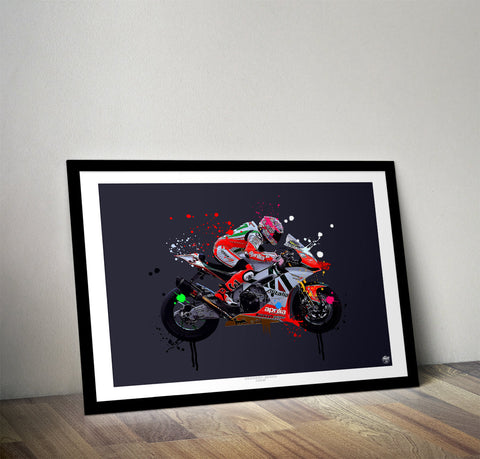 Max Biaggi 2010 Aprilia RSV4 Superbike Print