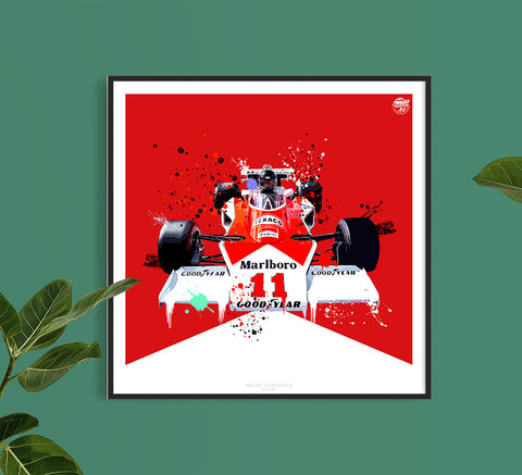 James Hunt 1976 McLaren M23D F1 print