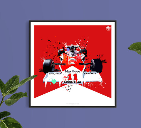 James Hunt 1976 McLaren M23D F1 print