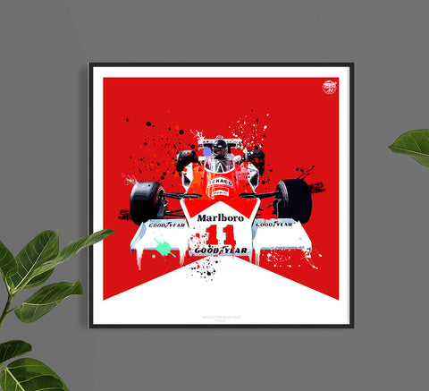 James Hunt 1976 McLaren M23D F1 print
