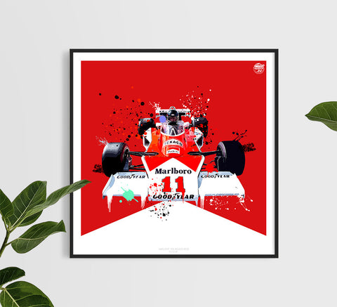 James Hunt 1976 McLaren M23D F1 print