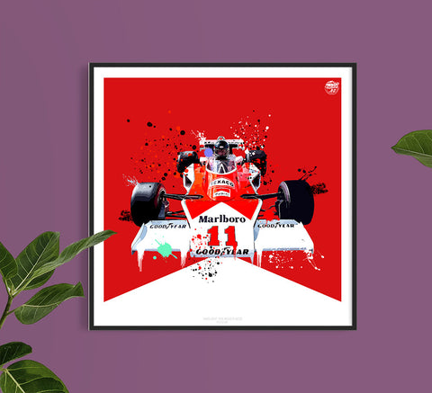 James Hunt 1976 McLaren M23D F1 print