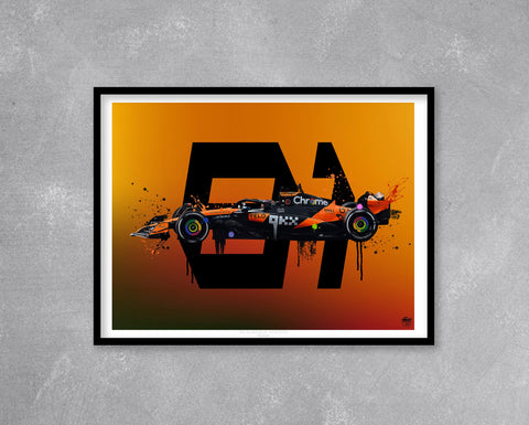 Oscar Piastri 2025 McLaren MCL39 F1 Print