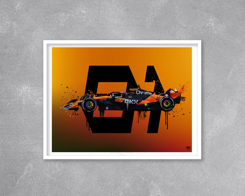 Oscar Piastri 2025 McLaren MCL39 F1 Print