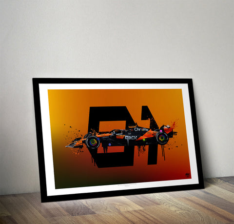 Oscar Piastri 2025 McLaren MCL39 F1 Print