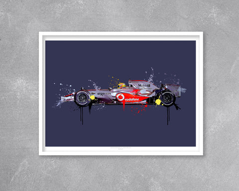 Lewis Hamilton 2008 McLaren F1 Print