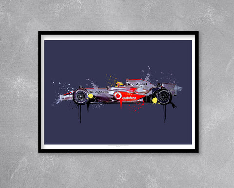 Lewis Hamilton 2008 McLaren F1 Print