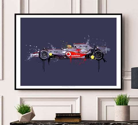 Lewis Hamilton 2008 McLaren F1 Print