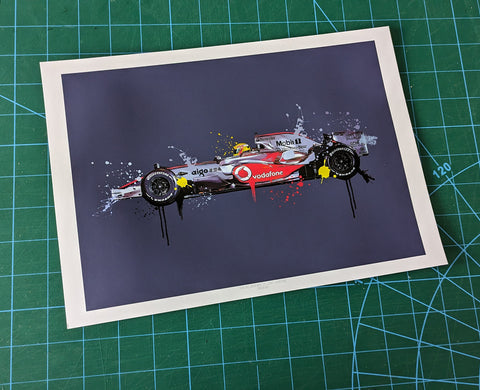 Lewis Hamilton 2008 McLaren F1 Print