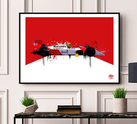 Ayrton Senna MP4/4 1988 McLaren F1 Print