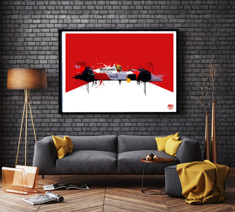 Ayrton Senna MP4/4 1988 McLaren F1 Print