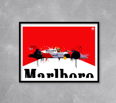 Ayrton Senna 1988 McLaren MP4/4 F1 Print