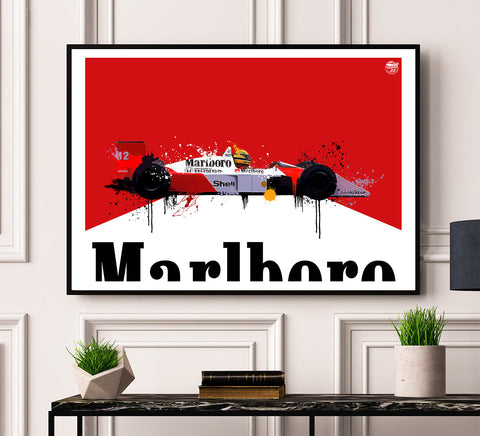 Ayrton Senna 1988 McLaren MP4/4 F1 Print