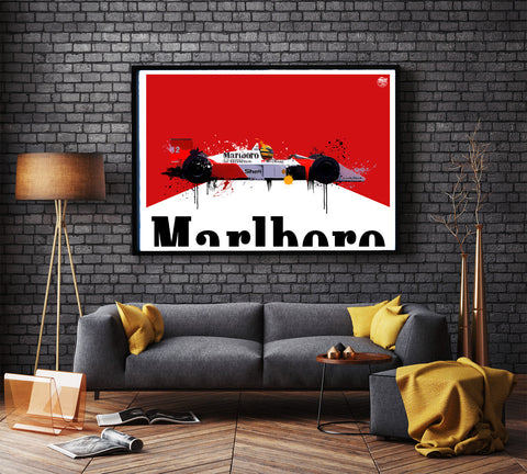 Ayrton Senna 1988 McLaren MP4/4 F1 Print